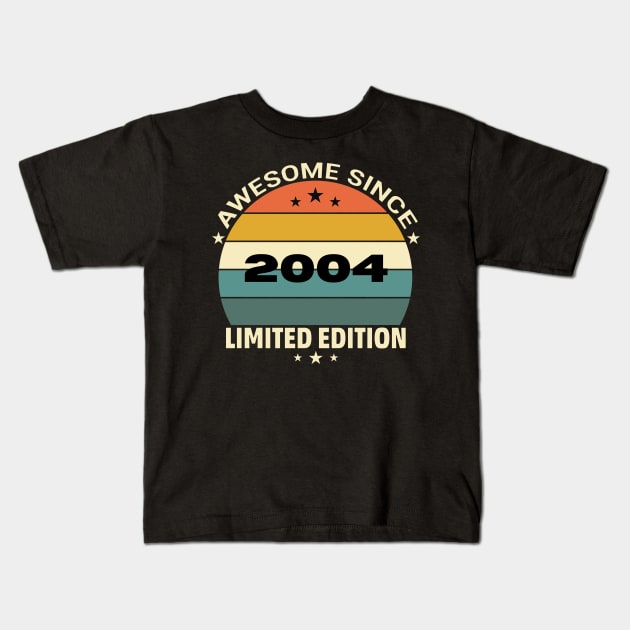 Awesome Since 2004 Kids T-Shirt by katalinaziz